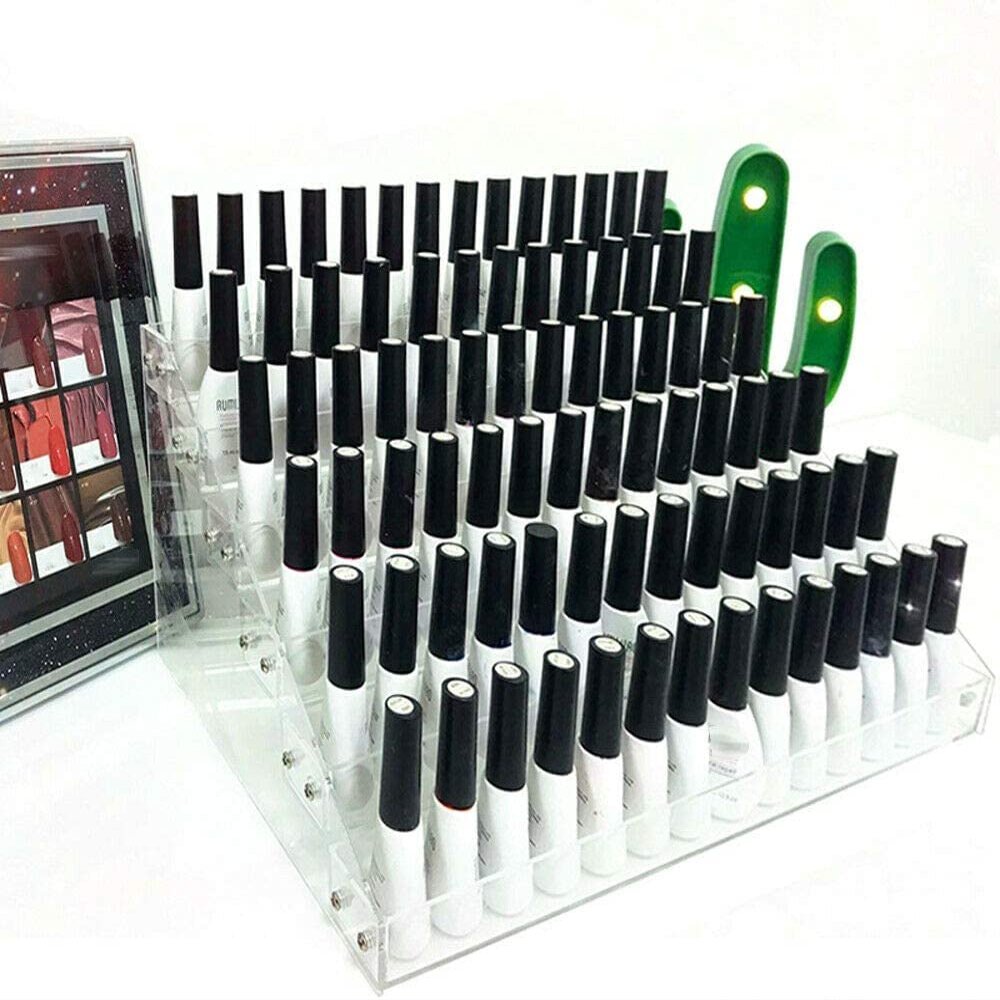 DNYSYSJ Cos-metic Makeup Organizer,6 Layers Rack Nail Polish Acrylic Clear Makeup Display Stand Rack Organizer
