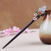 qbodp Wooden Hair Sticks for Buns,Flower Beads Hair Chopsticks Elegant Hair Pins Stick Chinese Classical Ebony Chopsticks for Women Hair Accessories view 1