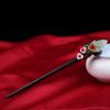 qbodp Wooden Hair Sticks for Buns,Flower Beads Hair Chopsticks Elegant Hair Pins Stick Chinese Classical Ebony Chopsticks for Women Hair Accessories view 3