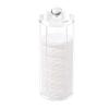 Acrylic Cotton Rounds Holder with Lid for Vanity, Facial Makeup Remover Pads Organizer, Clear Round Cosmetic Storage Display Cases view 1