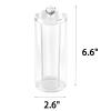 Acrylic Cotton Rounds Holder with Lid for Vanity, Facial Makeup Remover Pads Organizer, Clear Round Cosmetic Storage Display Cases view 4