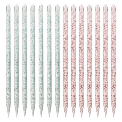 FOMIYES 200pcs Dual-headed Nail Dotting Pens Dead Skin Pusher Nail Art Tools for Designs Professional Manicure and Pedicure Includes Rods