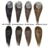 6X8 CM Toppers for Women Human Hair Topper No Bangs Full Poly Hair Pieces Crown for Slight Hair Loss Thinning Hair Cover (16" Length, 1B# Natural Black) view 3