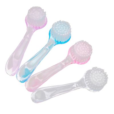 Ciieeo 4pcs Face Cleaning Brush Soft Bristle Deep Pore Scrubbers for Facial Exfoliation and Skin Care Gentle Cleaning for Skin Types Random Colors