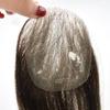 6X8 CM Toppers for Women Human Hair Topper No Bangs Full Poly Hair Pieces Crown for Slight Hair Loss Thinning Hair Cover (6" Length, 1B# Natural Black) view 1