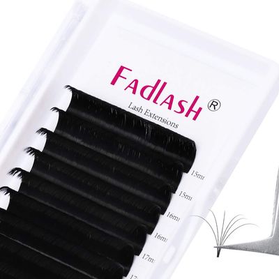Eyelash Extension Easy Fan Volume Lashes 0.03-0.10mm C D CC DD L Curl 8-30mm Length Volume Lash Extensions Self Fanning Eyelash Extensions (0.05-CC, 15-20mm Mix)