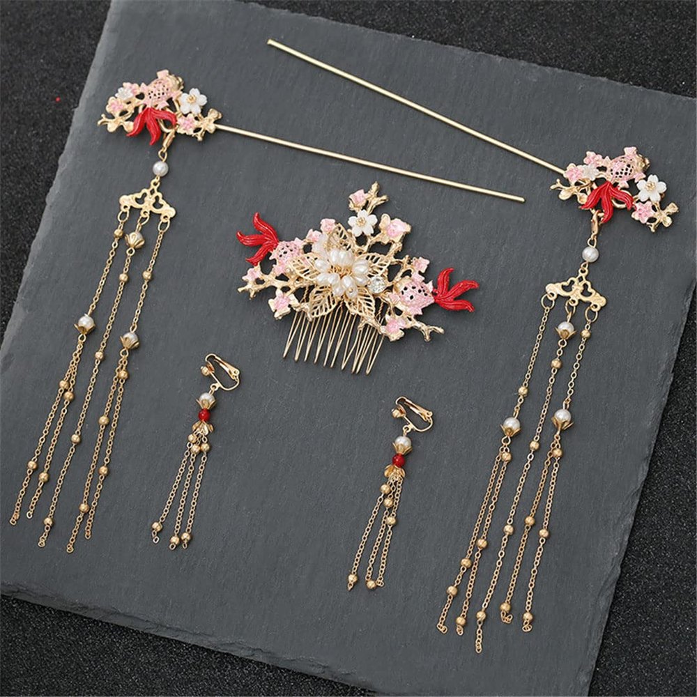 Hanfu dress Accessories Tassel Hairpin Ancient Style Female Hairbrush Ancient Costume Hairpin 10