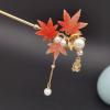 Chinese Hair Stick Vintage Acetate Maple Leaf Chopsticks Ladies Pin Hair Accessories 8 view 3
