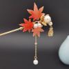 Chinese Hair Stick Vintage Acetate Maple Leaf Chopsticks Ladies Pin Hair Accessories 8 view 4