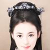 Antiquity Ink Lotus Hanfu Kanzashi Hair Crown Tassel Hairpin Step Shaking Fairy Ornament Kanzashi view 3