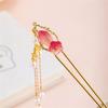 Ancient Hanfu dress Lotus Hairpin Antique Petal Tassel Hair Crown Hairpin Set B Hairpins view 1