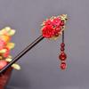 Chinese Ethnic Ancient Hairpin dress Hanfu Tassel Wood Color Glaze Hairpin 26Magpie view 4
