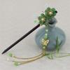 Hanfu Wooden Hairpin Retro Flower Tassel Hairpin Antique Hair Accessories C view 1