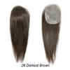 Human Thinning Hair Long Top Parting 6X8cm Hair Closure With Natural Hairline Adding Hair Volume Fluffy Invisible 100% Density Hair Topper Pieces For Men 6"-16' inches Thin Hair For Daily Hair Loss Or Party FACE MIRACLE (6X8cm--16" inche, 2# DARKEST  view 2