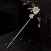 Disc Hair Stick Decoration Peony Hair Clip Simple Temperament Clothing Retro Style wear 925 Sterling Silver view 3