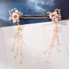 Chinese Pearl Hairpin Long Tassels Hair Costume Hairpins Wedding Hair Jewelry left view 2