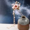 Chinese Pearl Hairpin Long Tassels Hair Costume Hairpins Wedding Hair Jewelry left view 3