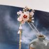 Chinese Pearl Hairpin Long Tassels Hair Costume Hairpins Wedding Hair Jewelry left view 4