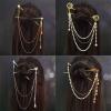 Double Chain Hair Fork Pearl Tassel Hairpin Chinese Retro Hair Accessories Hanfu dress 02 view 2