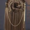Double Chain Hair Fork Pearl Tassel Hairpin Chinese Retro Hair Accessories Hanfu dress 02 view 4