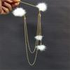 Double Chain Hair Fork Pearl Tassel Hairpin Chinese Retro Hair Accessories Hanfu dress 03 view 1