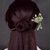 Hanfu Wooden Hairpin Retro Flower Tassel Hairpin Antique Hair Accessories J view 2