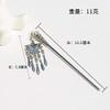 Vintage Gypsy Tibetan Silver Tassel Carved Flower Chopsticks Hair Clip Ladies Hair Clip Jewelry Style 2 view 3