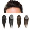Human Thinning Hair Long Top Parting 6X8cm Hair Closure With Natural Hairline Adding Hair Volume Fluffy Invisible 100% Density Hair Topper Pieces For Men 6"-16' inches Thin Hair For Daily Hair Loss Or Party FACE MIRACLE (6X8cm--14" inche, 2# DARKEST  view 4