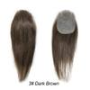 Human Thinning Hair Long Top Parting 6X8cm Hair Closure With Natural Hairline Adding Hair Volume Fluffy Invisible 100% Density Hair Topper Pieces For Men 6"-16' inches Thin Hair For Daily Hair Loss Or Party FACE MIRACLE (6X8cm--16" inche, 3# DARK BRO view 3