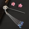 1 Pack Vintage Hair Stick Super Fairy Tassel Pearl Flower Pendant Crystal Hair Clips F view 1