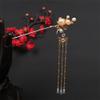 1 Pack Vintage Hair Stick Super Fairy Tassel Pearl Flower Pendant Crystal Hair Clips F view 2