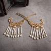 Chinese Hanfu Accessories gear Retro Hairpin Tassel Hair Crown Jewelry Hair crown view 4