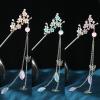 Chinese Retro Long Tassel Hair Fork wear Step Shake Hanfu Hair Accessories 4403 view 2