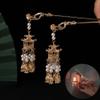 Chinese Style dress Antique Pearl Tassel Hairpin Hair Stick C White light view 2
