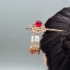 1 Pair Of Hanfu dress Hairpin Super Fairy Ancient Style Hairpin Tassel Ladder Hairpin 1pairs view 3