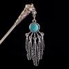 Women's Vintage Silver Hair Rod Boho Ethnic Long Tassel Hair Clip Accessories 004-18 view 3