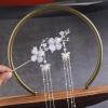Antique Fringed Side Step Hairpin Girl Hairpin Accessories C view 2