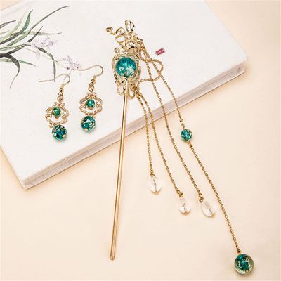 Chinese Style Hair Stick Chinese Style Retro Long Hair Fork Hanfu Handmade Hair Accessories Ear hook3