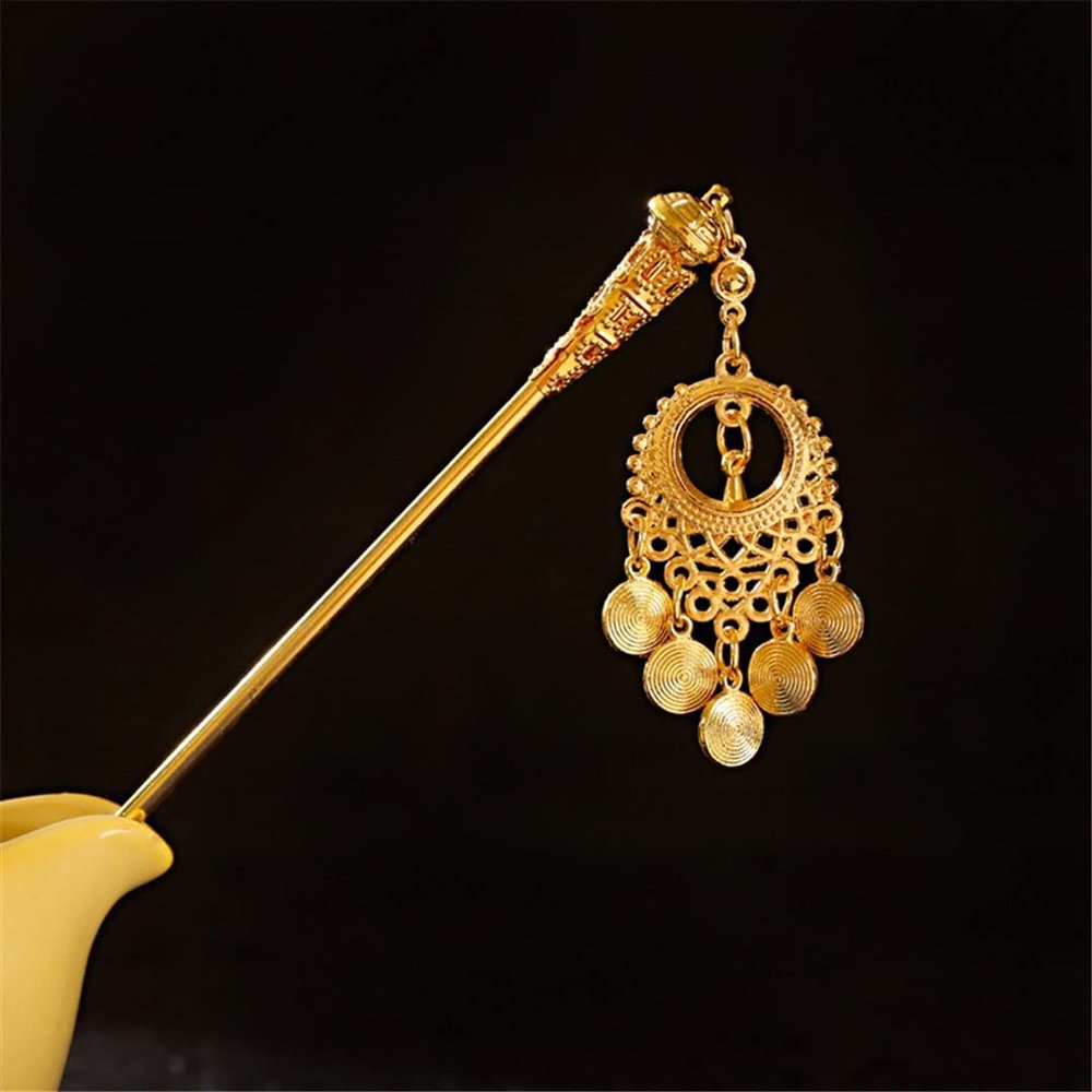 Women Vintage Blonde Hair Accessories Boho Hair Clips Summer Ethnic Hair Clips Wedding Jewelry Style 6