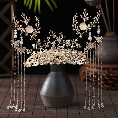 Chinese Style Ancient Hanfu Pearl Tassel Hairpin Hairpin Handmade dress 5