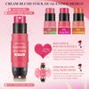 LOKFAR Cream Blush Stick for Cheeks - 2 in 1 Multi Makeup Blush with Brush for Cheeks Tint & Eyes & Lips, Waterproof Smooth Creme Texture, Long-lasting Wear All Day, #02 Rose Red view 3
