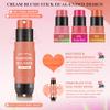 LOKFAR Cream Blush Stick for Cheeks - 2 in 1 Multi Makeup Blush with Brush for Cheeks Tint & Eyes & Lips, Waterproof Smooth Creme Texture, Long-lasting Wear All Day, #03 Coral Orange view 3