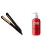 CHI PRO G2 Digital Titanium Infused Ceramic 1" Straightening Hairstyling Iron & Straight Guard Smoothing Styling Cream, 8.5 FL Oz view 1