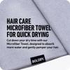 Boldify Quick Dry Microfiber Towel Wrap for Women - for Thin and Curly Hair - Anti Frizz Plopping Towel, Fast Drying Turban - Grey view 3