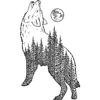 Inkbox Temporary Tattoos, Semi-Permanent Tattoo, One Premium Easy Long Lasting, Water-Resistant Temp Tattoo with For Now Ink - Lasts 1-2 Weeks, Howling, 4 x 4 in view 3