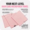 Boldify Quick Dry Microfiber Towel Wrap for Women - for Thin and Curly Hair - Anti Frizz Plopping Towel, Fast Drying Turban - Pink view 4