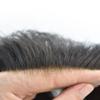 Healthlif Toupee For Men Natural Hairline Remy Human Hair Piece For Men Undetectable Lace Men Toupee Bleached Knots Mens Hair Replacement Toupee 7X9#1B Off Black 110% Density view 3