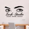 Lash Studio V2 Wall Decal Home Decor Art Sticker Vinyl Bedroom Boys Girls Teen Kids Quote Makeup Lashes Brows Beauty Brushes Lipstick Mascara Eyeshadow Business Logo view 1