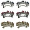 JCGY Set of 6-6 Count - Hair Barrettes Small French Clip Barrettes Sparkly Crystals 6 Colors 1338-6d3 view 2