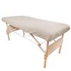 10 Pack Body Linen Simplicity Poly Cotton Massage Table Fitted Sheets - 180 Thread Count. Roomy Fit for Tables 28-32 inches Wide, Soft and Durable. Available in White and Natural. - (Natural) view 1